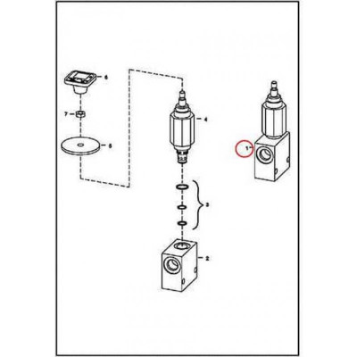 7230496 Клапан аварийного опускания стрелы Bobcat