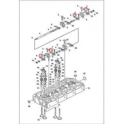 7024267 Гвинт коромисла регуліровочнрий Bobcat