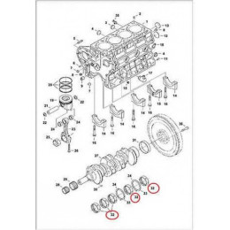 6680740 Вкладыши коренные -0,40 mm Bobcat