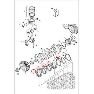 7000704 Вкладыши коренные -0,40 mmBobcat