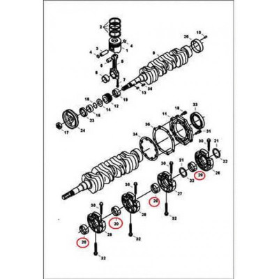 6685493 Вкладыши коренные -0,40 mm Bobcat