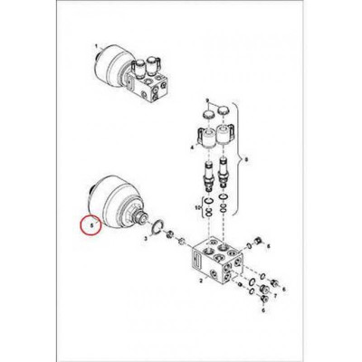 7355446 Колба гідроакумулятора Bobcat
