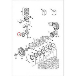 7008422 Вкладыши шатунные (комплект) -0,40 Bobcat