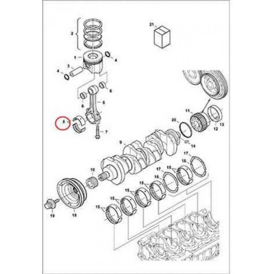 7000694 Вкладыши шатунные (комплект) -0,40 set Bobcat