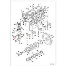 6680728 Втулка шатуна Bobcat.