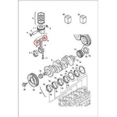 7022430 Втулка шатуна Bobcat