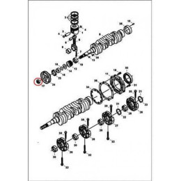 3974671 Гайка вала колінчастого Bobcat 3974671 Гайка вала колінчастого Bobcat