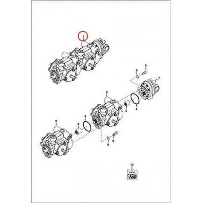 7120536 Гидронасос, с н/ш Bobcat