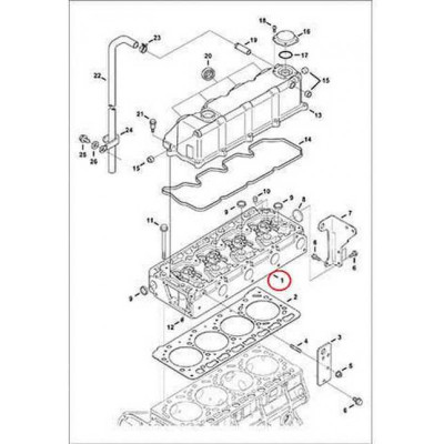7020950 Головка блоку циліндрів в зборі Bobcat