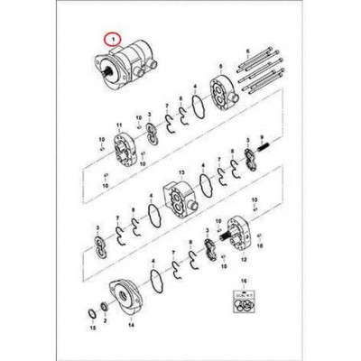 7024735 Насос шестеренчатый Bobcat