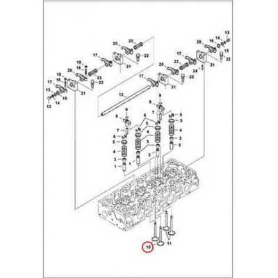 7000660 Клапан впускной Bobcat