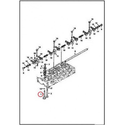 6655173 Клапан впускний Bobcat 6655173 Клапан впускний Bobcat