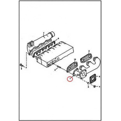 6651482 Колектор випускний Bobcat 6651482 Колектор випускний Bobcat