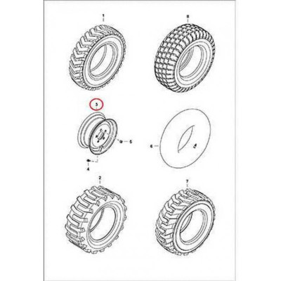7225123 Диск колесный Bobcat 7225123 Диск колесный Bobcat
