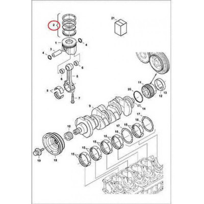 7000680 Кольца поршневые (комплект), std Bobcat 7000680 Кольца поршневые (комплект), std Bobcat