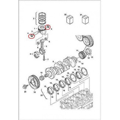 7008386 Кольцо стопорное поршневого пальца Bobcat 7008386 Кольцо стопорное поршневого пальца Bobcat