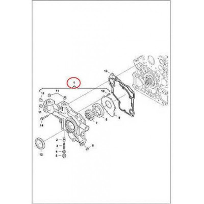 7000649 Кришка двигуна передня Bobcat