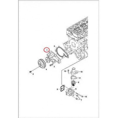 7008449 Насос водяной (без шкива) Bobcat 7008449 Насос водяной (без шкива) Bobcat