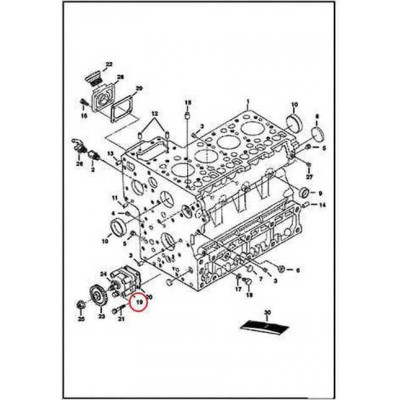 6689441 Насос масляный двигателя Bobcat