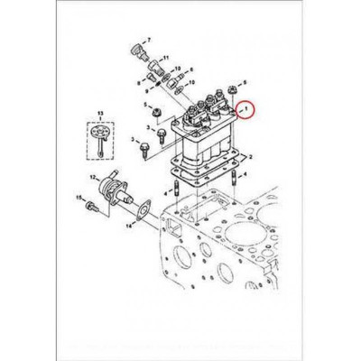 7021764 Насос топливный высокого давления (ТНВД) Bobcat