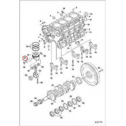 6680725 Палец поршневой Bobcat
