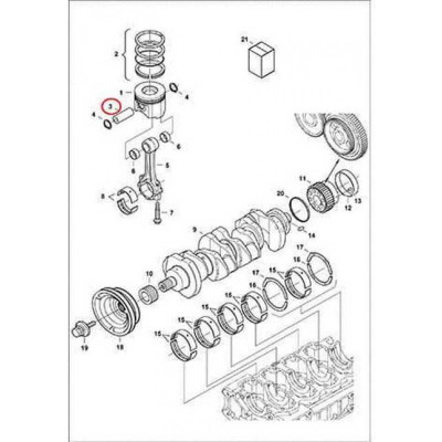 7000685 Палец поршневой Bobcat 7000685 Палец поршневой Bobcat