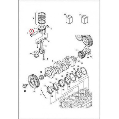 7008417 Палец поршневой Bobcat 7008417 Палец поршневой Bobcat