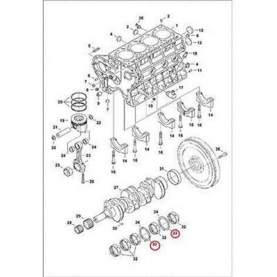 6680745 Полукольцо клонировали, +0,20 mm, низ Bobcat