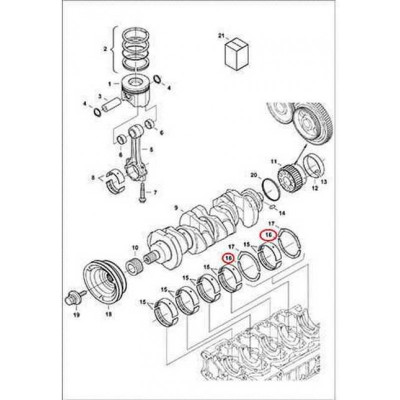 7000705 Полукольцо клонировали, +0,20 mm, низ Bobcat