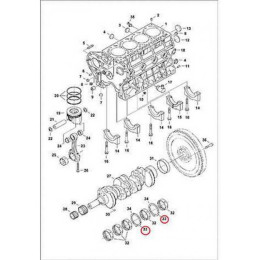 6680746 Полукольцо клонировали, +0,40 mm, низ Bobcat
