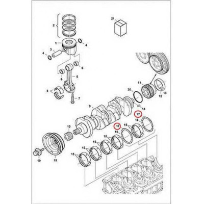 7000708 Полукольцо клонированное, +0,40 mm, верх Bobcat