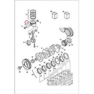 7022426 Поршень (05), +0,50 mm Bobcat 7022426 Поршень (05), +0,50 mm Bobcat