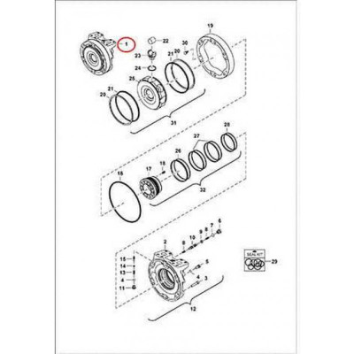 7261333 Гидромотор ходу Bobcat
