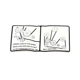 Наклейка Длина пружины ремня Bobcat, 4173484 Наклейка Длина пружины ремня Bobcat, 4173484
