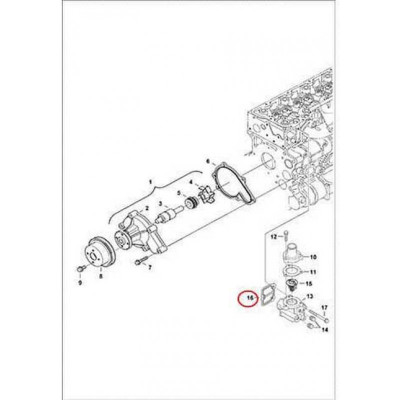 7000741 Прокладка корпусу термостата Bobcat 7000741 Прокладка корпусу термостата Bobcat
