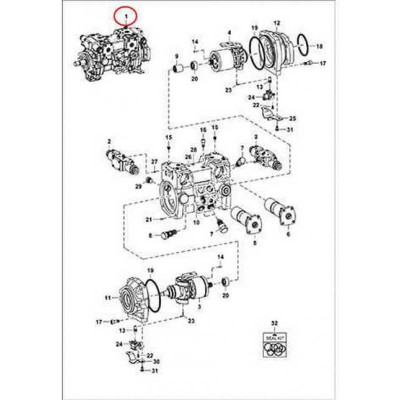 7170197REM Гидронасос, без н/ш Bobcat
