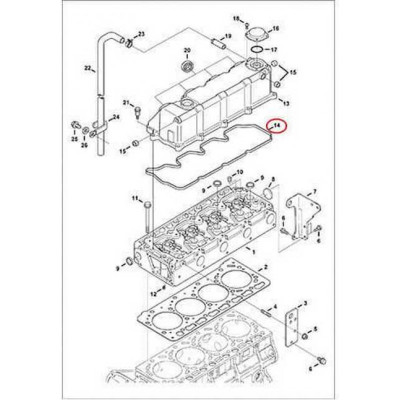 6680690 Прокладка крышки клапанов Bobcat 6680690 Прокладка крышки клапанов Bobcat