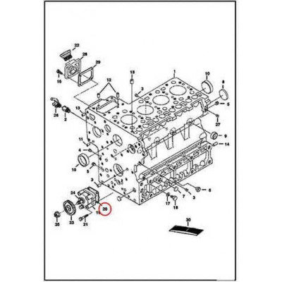 6666782 Прокладка насоса масляного Bobcat 6666782 Прокладка насоса масляного Bobcat
