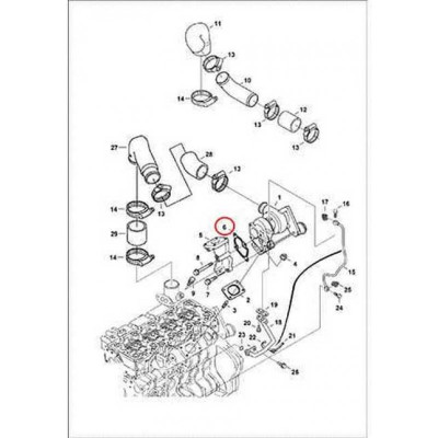 7008515 Прокладка турбокомпрессора Bobcat 7008515 Прокладка турбокомпрессора Bobcat