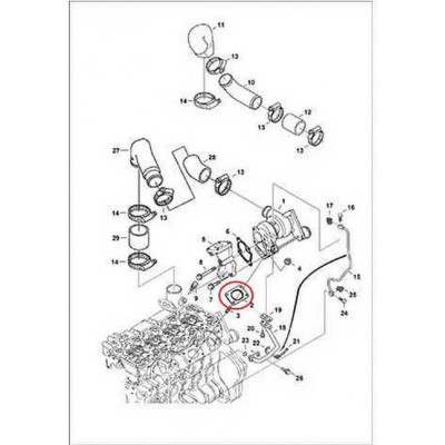7008514 Прокладка турбокомпрессора Bobcat 7008514 Прокладка турбокомпрессора Bobcat
