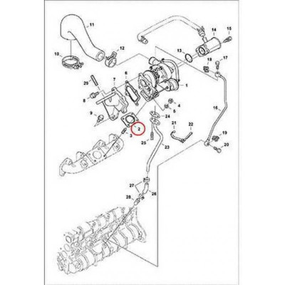 7000678 Прокладка турбокомпресора Bobcat 7000678 Прокладка турбокомпресора Bobcat