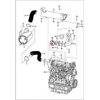 6691588 Прокладка турбокомпресора Bobcat 6691588 Прокладка турбокомпресора Bobcat