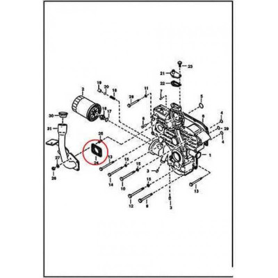 6714543 Прокладка труби маслозаливной Bobcat 6714543 Прокладка труби маслозаливной Bobcat