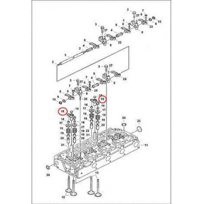 6698524 Рычаг вала коромысел Bobcat