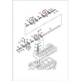 3974521 Стійка коромисла (з гвинтом і гайкою) Bobcat 3974521 Стійка коромисла (з гвинтом і гайкою) Bobcat