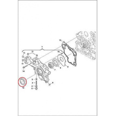 6680680 Сальник крышки передней Bobcat