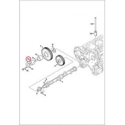 6680714 Вал шестерни промежуточной Bobcat