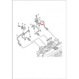 7008497 Трубка топливная высокого давления №4 Bobcat
