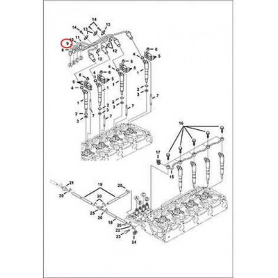 6698567 Трубка топливная высокого давления Bobcat