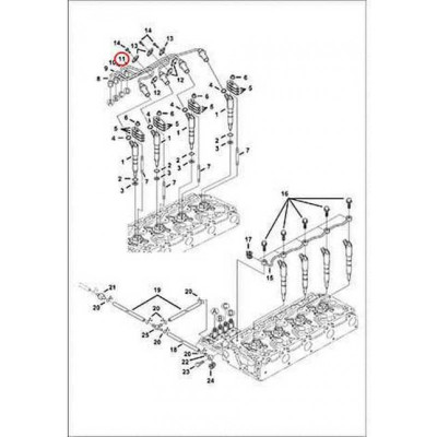 6698568 Трубка топливная высокого давления Bobcat